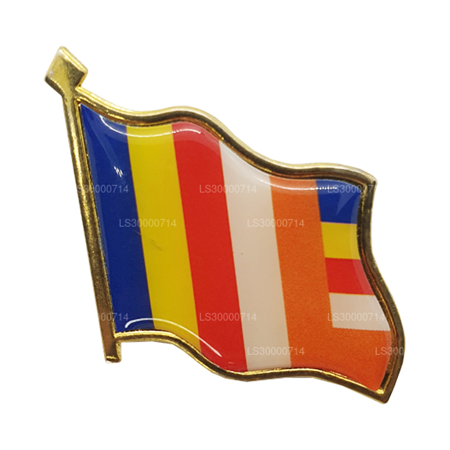 Sri Lankan Buddhist Flag Lapel Pin