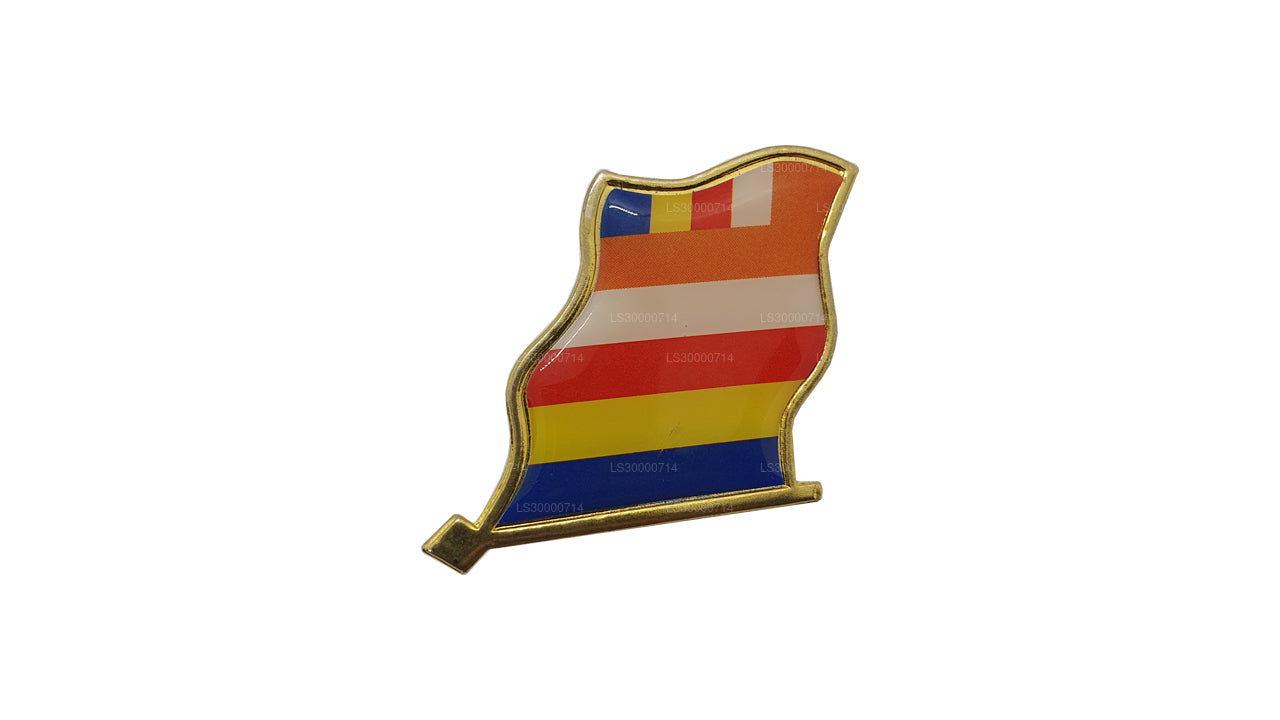 Sri Lankan Buddhist Flag Lapel Pin (Design B)