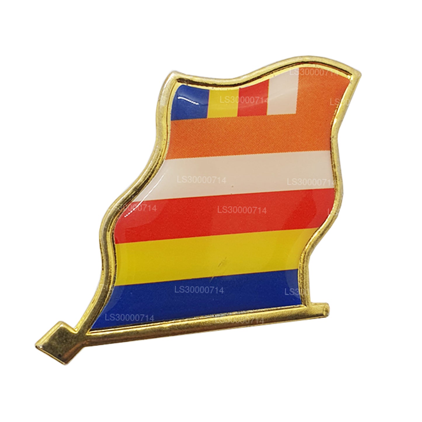 Sri Lankan Buddhist Flag Lapel Pin