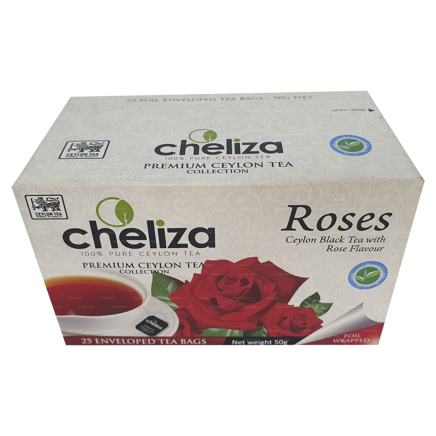 Cheliza Ceylon Black Tea with Rose Flavour (50g) 25 Tea Bags