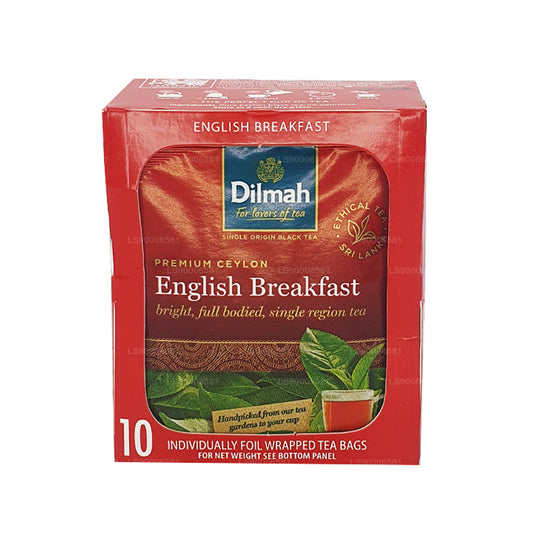 شاي الإفطار الإنجليزي من ديلما (20 جم) 10 أكياس شاي مغلفة بشكل فردي