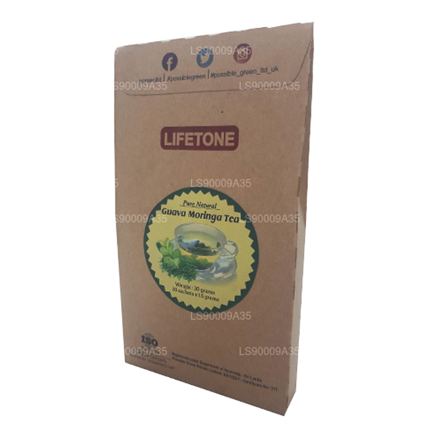 شاي المورينجا بالجوافة من Lifetone (30 جم)