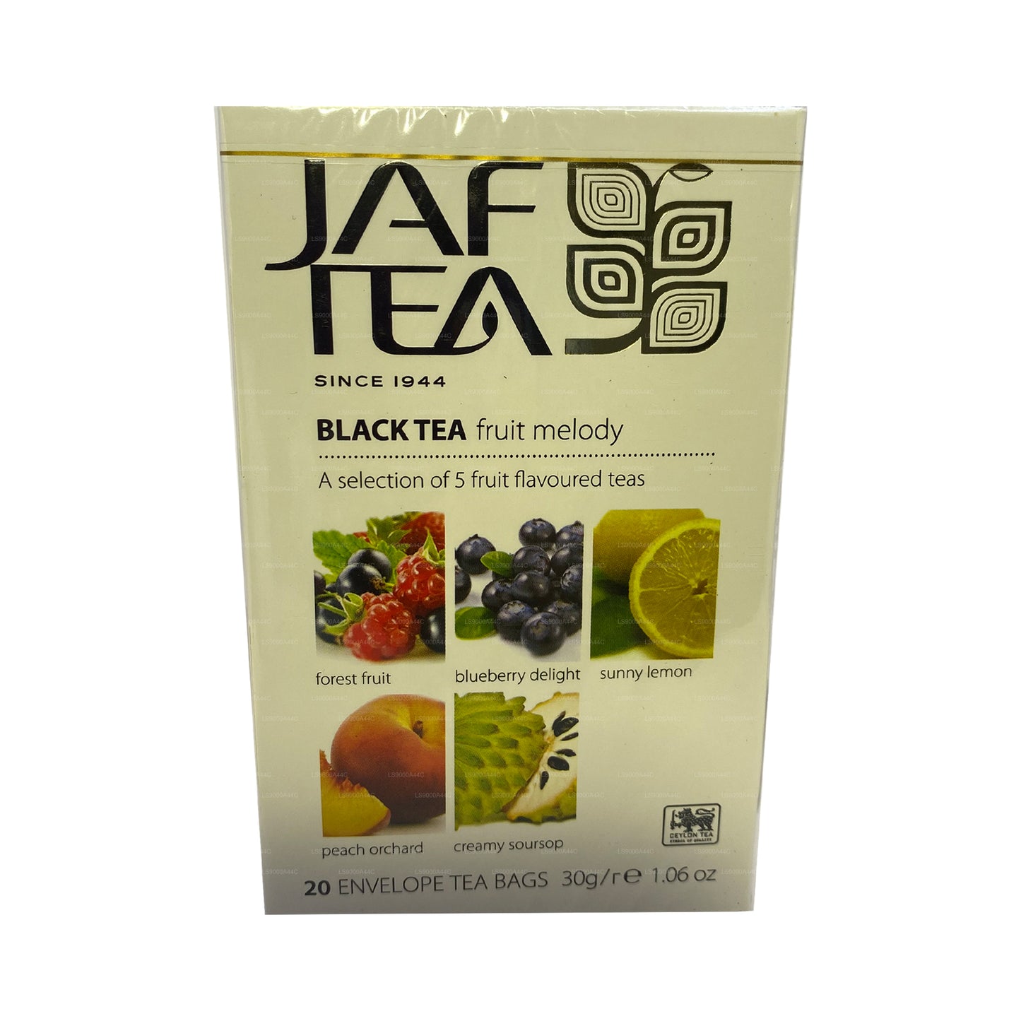 مجموعة جاف تي للفواكه النقية بنكهة الشاي الأسود (30 جم) 20 كيس شاي