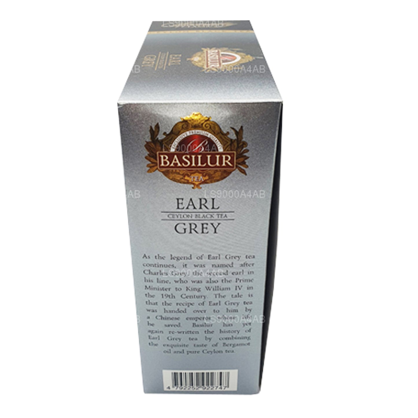 شاي باسيلور الكلاسيكي الفاخر إيرل جراي سيلان الأسود (200 جم) 100 كيس شاي