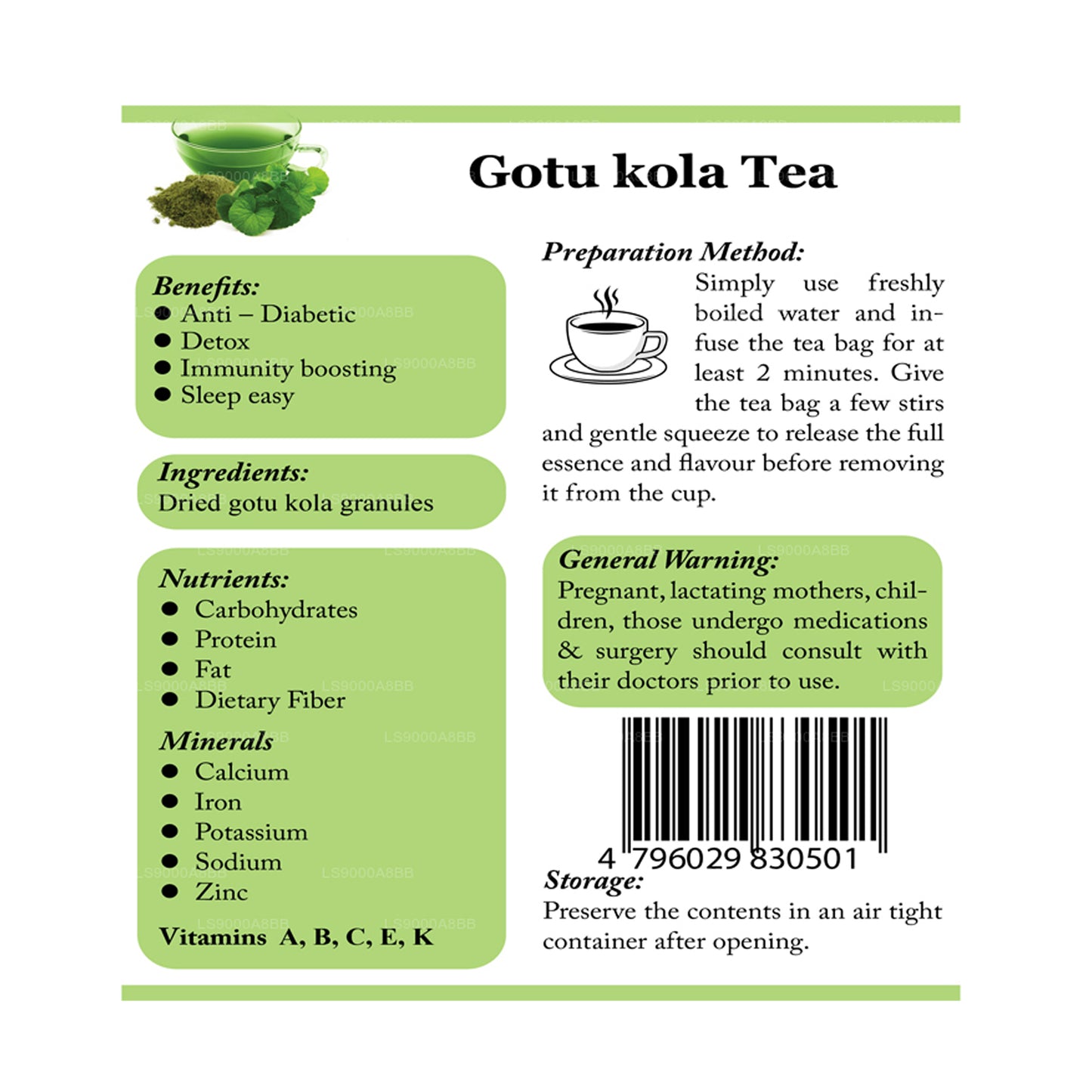 شاي غوتوكولا من لايف تون (30 جم)