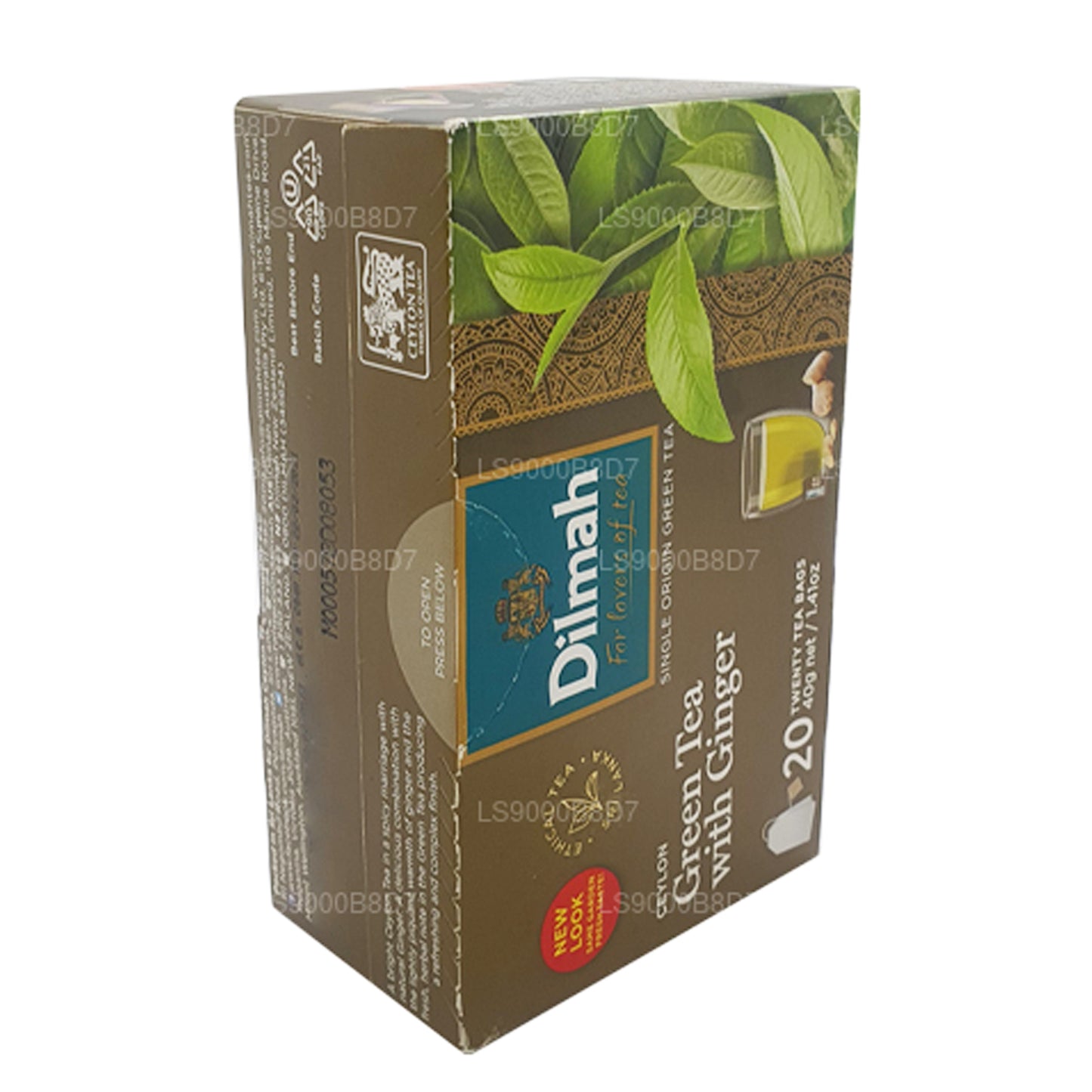 Dilmah Green Tea With Ginger (40g) 20 Tea Bags
