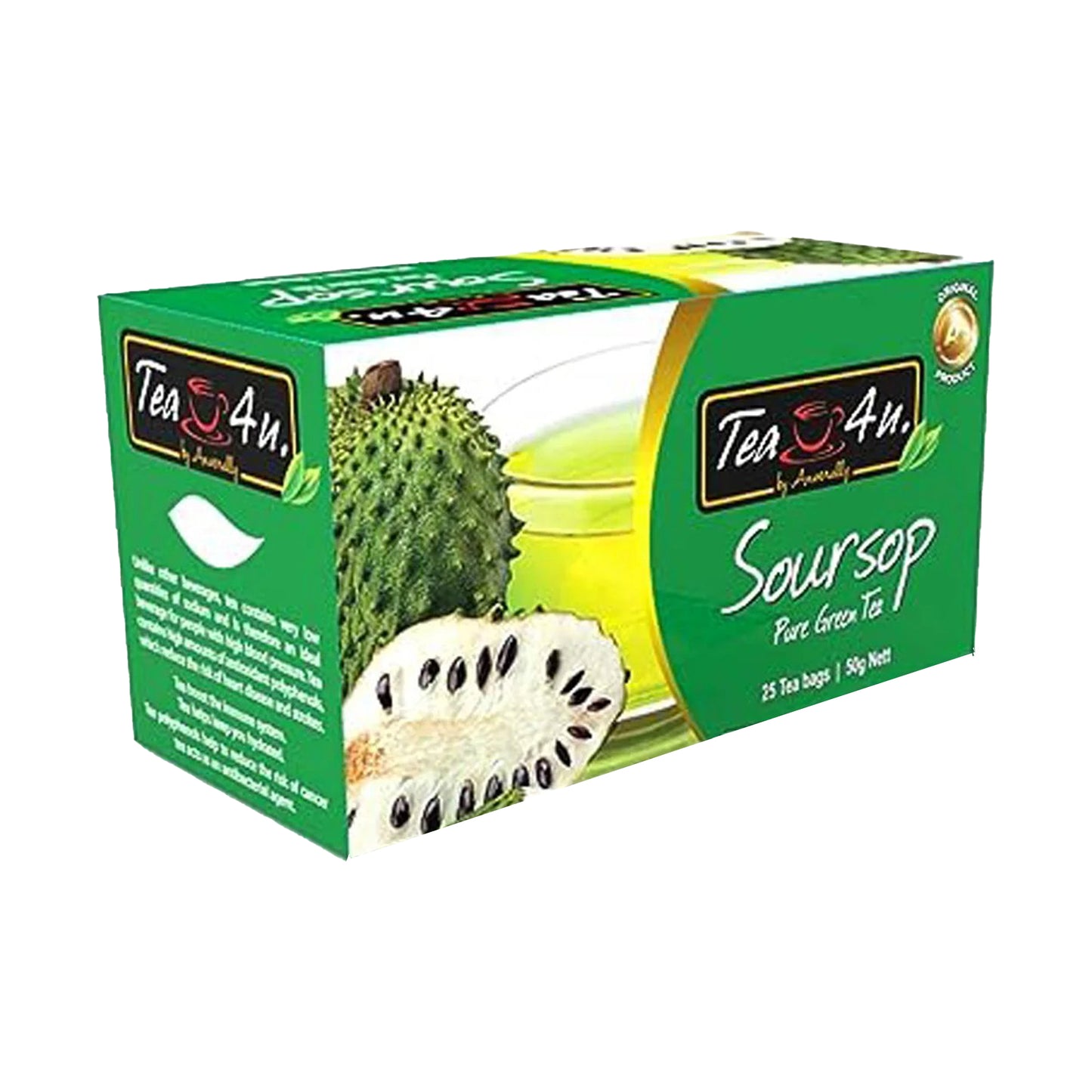 الشاي الأخضر Tea4U مع سورسوب (50 جم) 25 كيس شاي