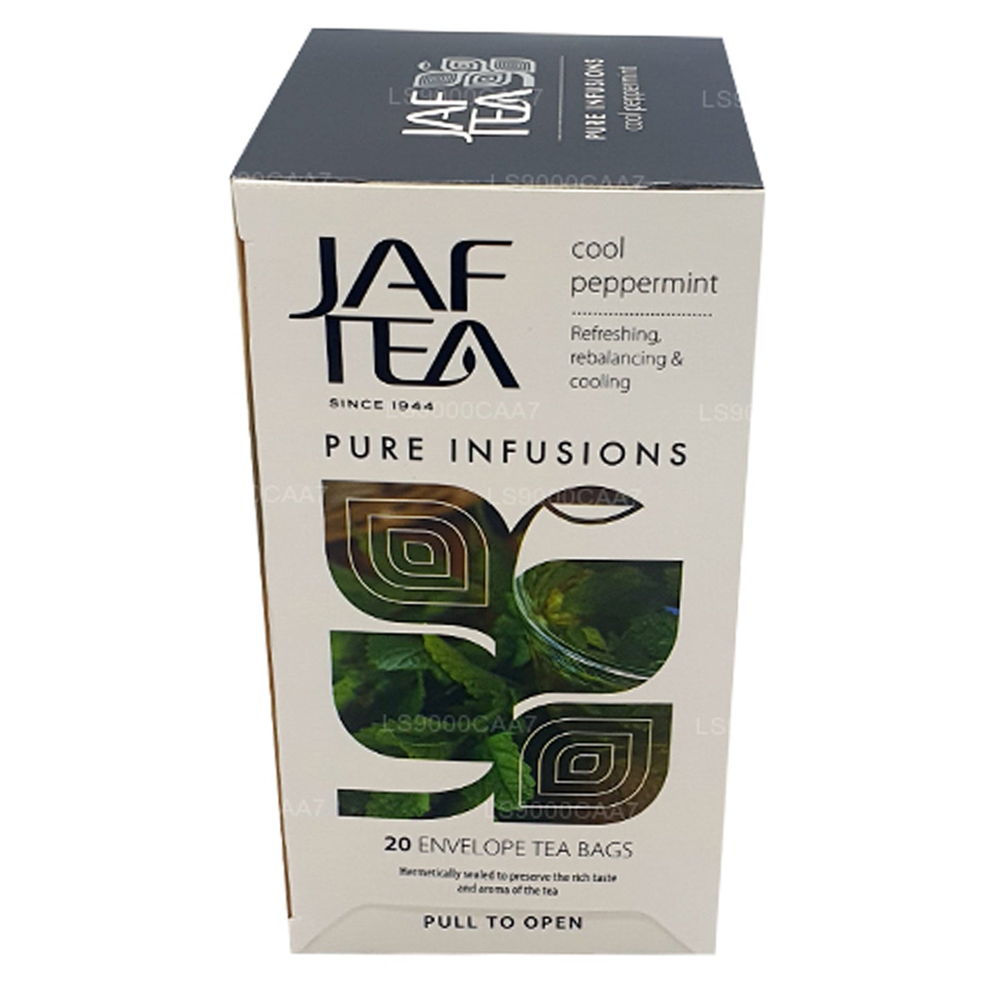 أكياس شاي مغلفة برقائق النعناع الباردة من مجموعة Jaf Tea Pure Infusions (30 جم)