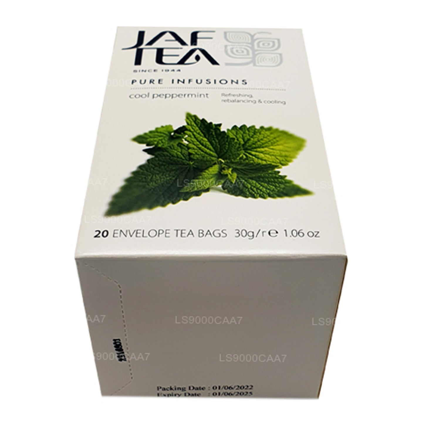 أكياس شاي مغلفة برقائق النعناع الباردة من مجموعة Jaf Tea Pure Infusions (30 جم)