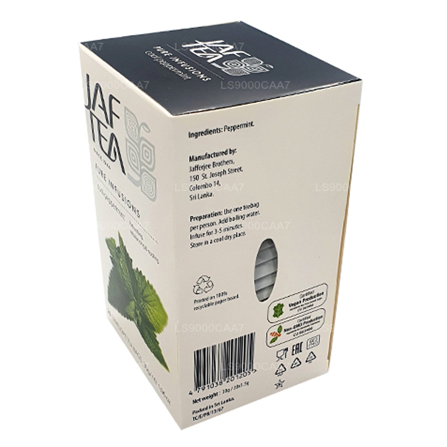 أكياس شاي مغلفة برقائق النعناع الباردة من مجموعة Jaf Tea Pure Infusions (30 جم)