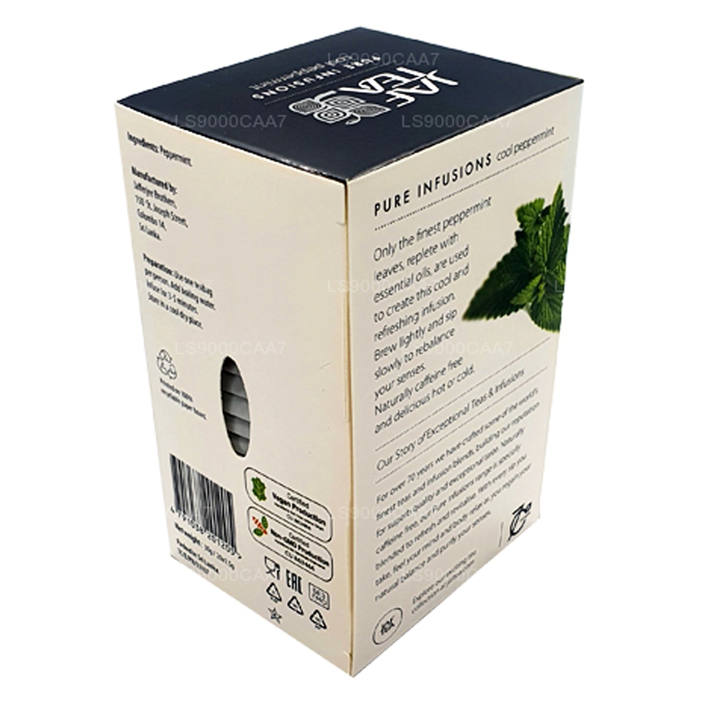 أكياس شاي مغلفة برقائق النعناع الباردة من مجموعة Jaf Tea Pure Infusions (30 جم)