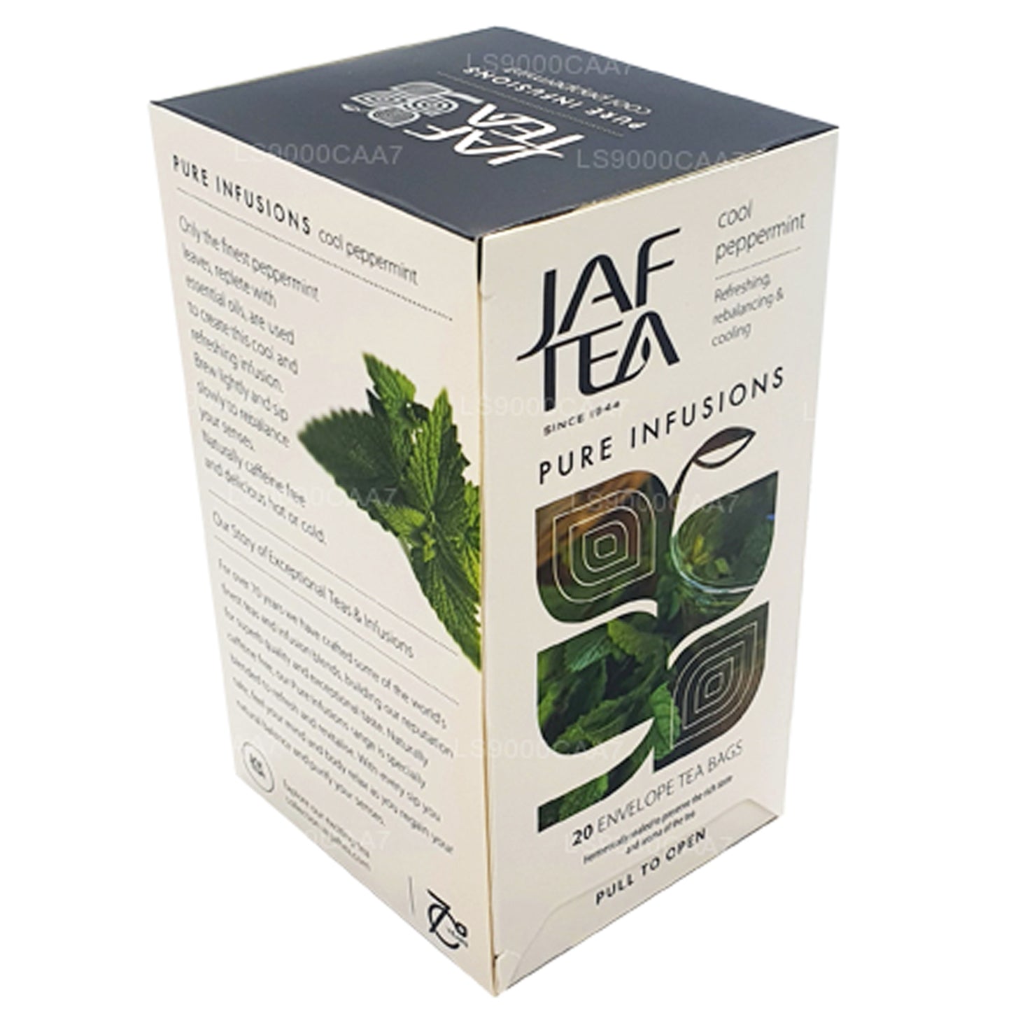 أكياس شاي مغلفة برقائق النعناع الباردة من مجموعة Jaf Tea Pure Infusions (30 جم)