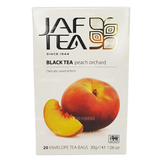 مجموعة Jaf Tea Pure Fruits من مجموعة الشاي الأسود والخوخ والبستان (30 جم) 20 كيس شاي