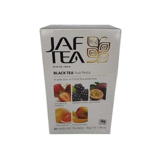 مجموعة جاف تي للفواكه النقية بالشاي الأسود والفواكه (30 جم) 20 كيس شاي