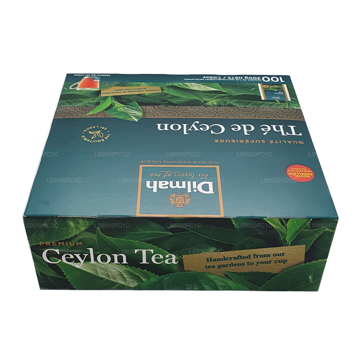 شاي سيلاني فاخر من ديلما، مغلف بشكل فردي، 100 كيس شاي (200 جرام)
