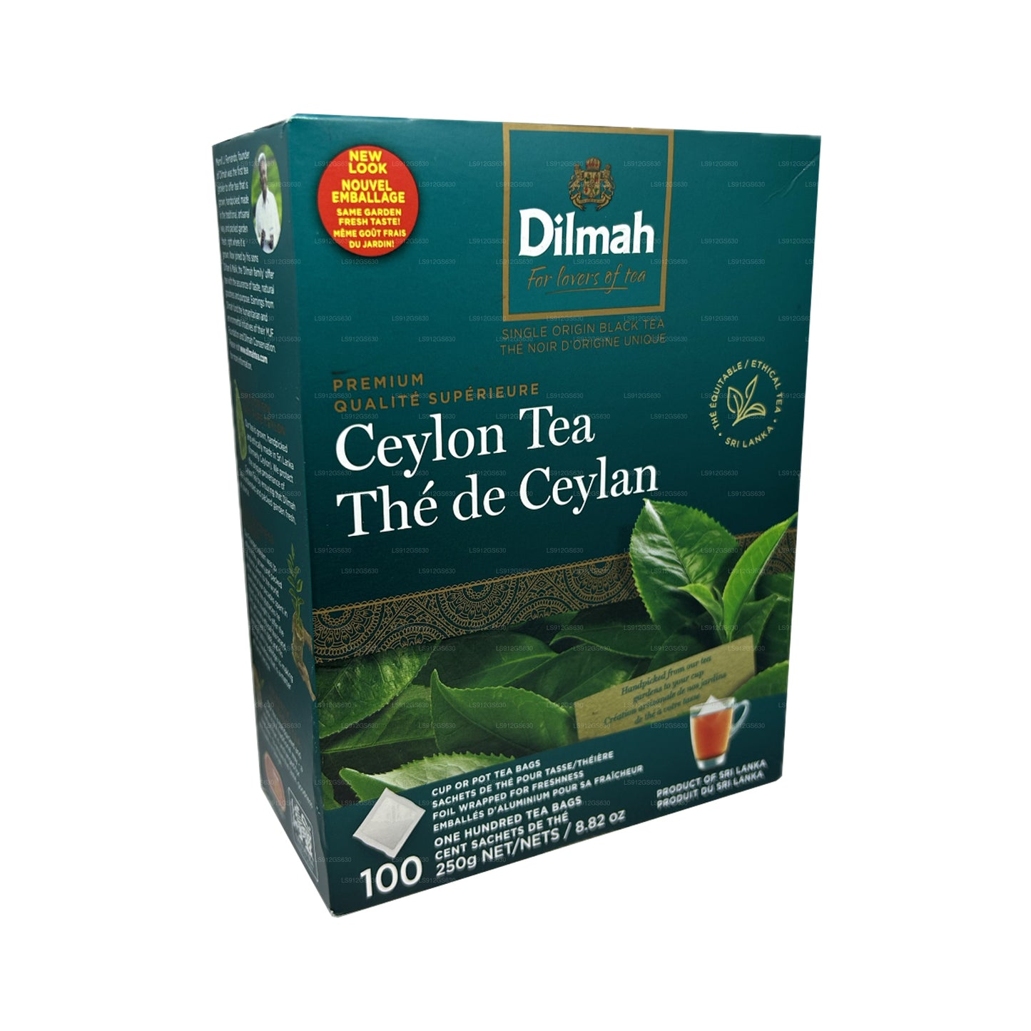 شاي سيلاني فاخر من ديلما (250 جم) 100 كيس شاي بدون أقراص