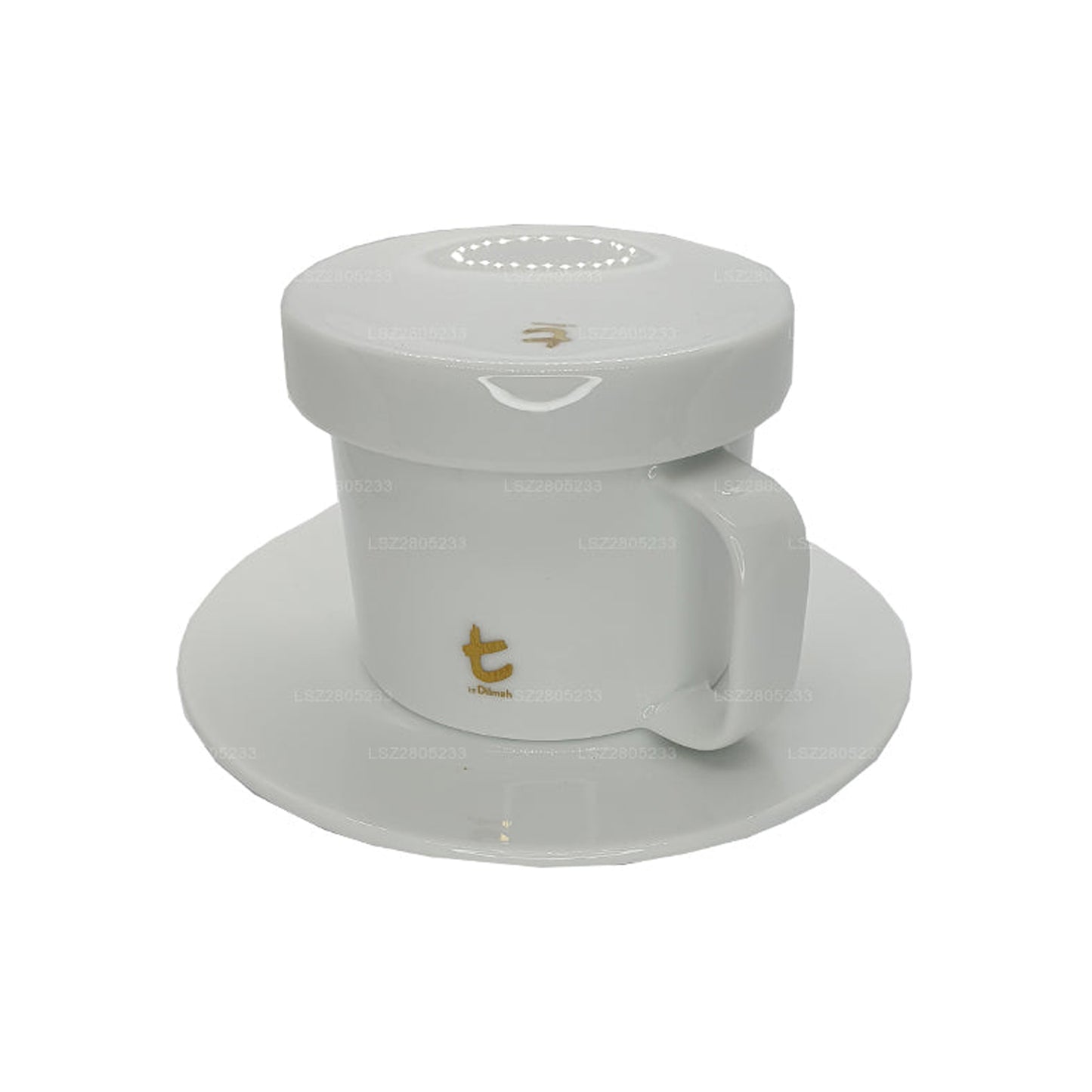 Dilmah Porcelain Tea Cup and Saucer with Lid