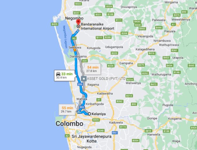 Kelaniya City to Colombo Airport (CMB) Private Transfer