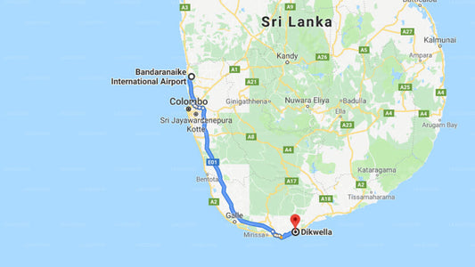 Transfer between Colombo Airport (CMB) and Underneath The Mango Tree - Beach and Spa Resort, Dikwella