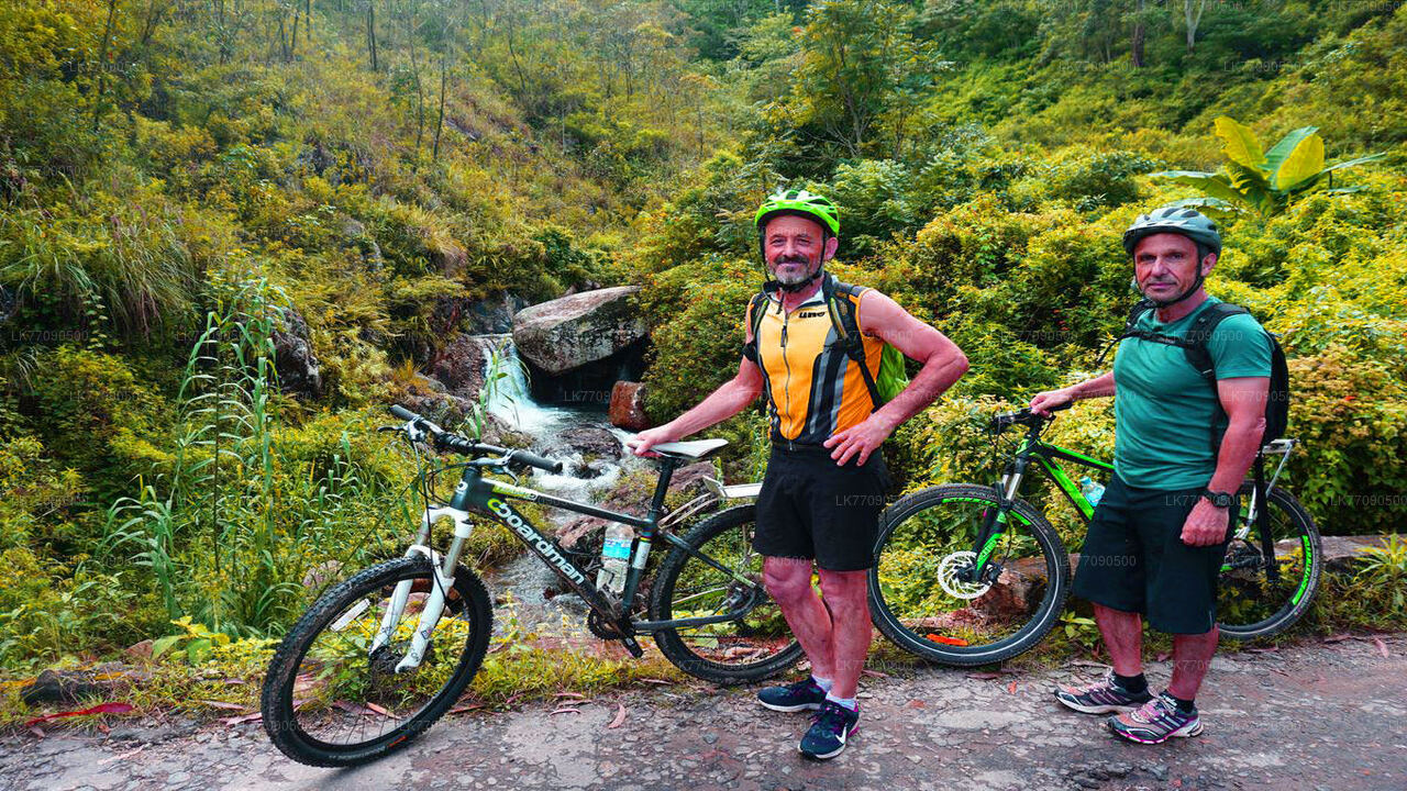 Cycling to Ellawala Waterfall