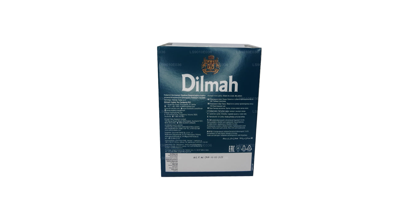 Dilmah Blackcurrant Flavored Tea (20g) 10 Individually Foil Wrapped Bags (12 Pack)