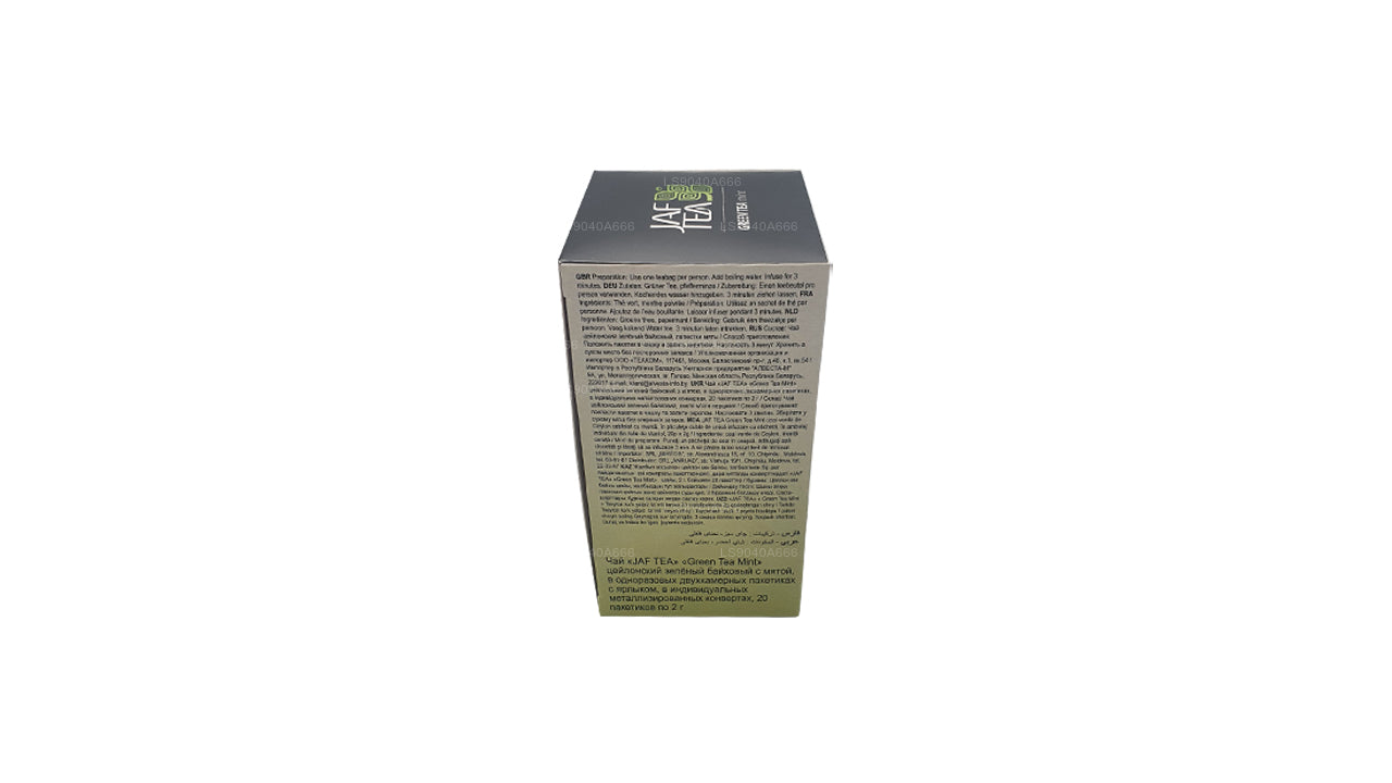 أكياس شاي مغلفة برقائق النعناع من مجموعة Jaf Tea Pure Green Collection (40 جم)