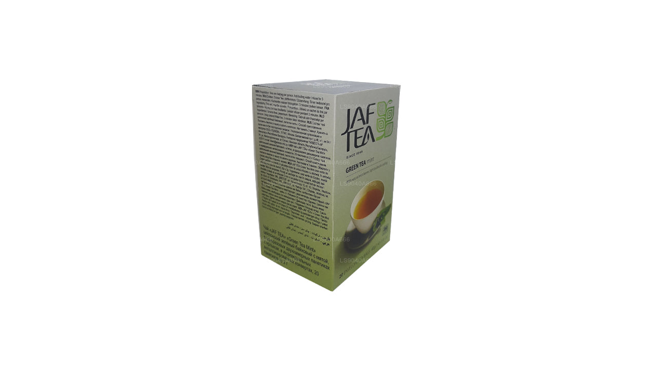 أكياس شاي مغلفة برقائق النعناع من مجموعة Jaf Tea Pure Green Collection (40 جم)