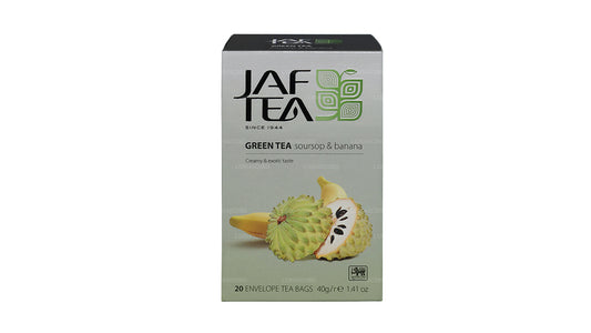 مجموعة Jaf Tea النقية من الشاي الأخضر الحامض والموز (40 جم) 20 كيس شاي